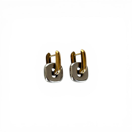 boucles d oreilles Ysé acier inoxydable plaqué or 18k bicolore